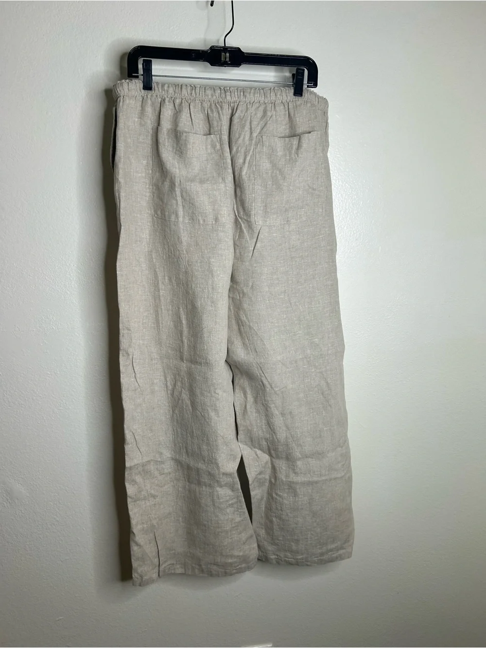 NWT J. Crew 100% Linen Soleil Drawstring Straight Leg Pant in Flax